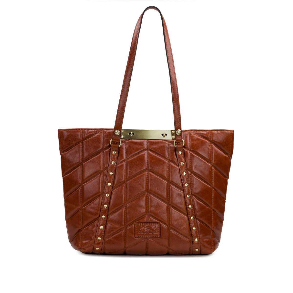 Patricia Nash Benvenuto ToteQuilted Vintage Distressed Leather 20743846 HSN
