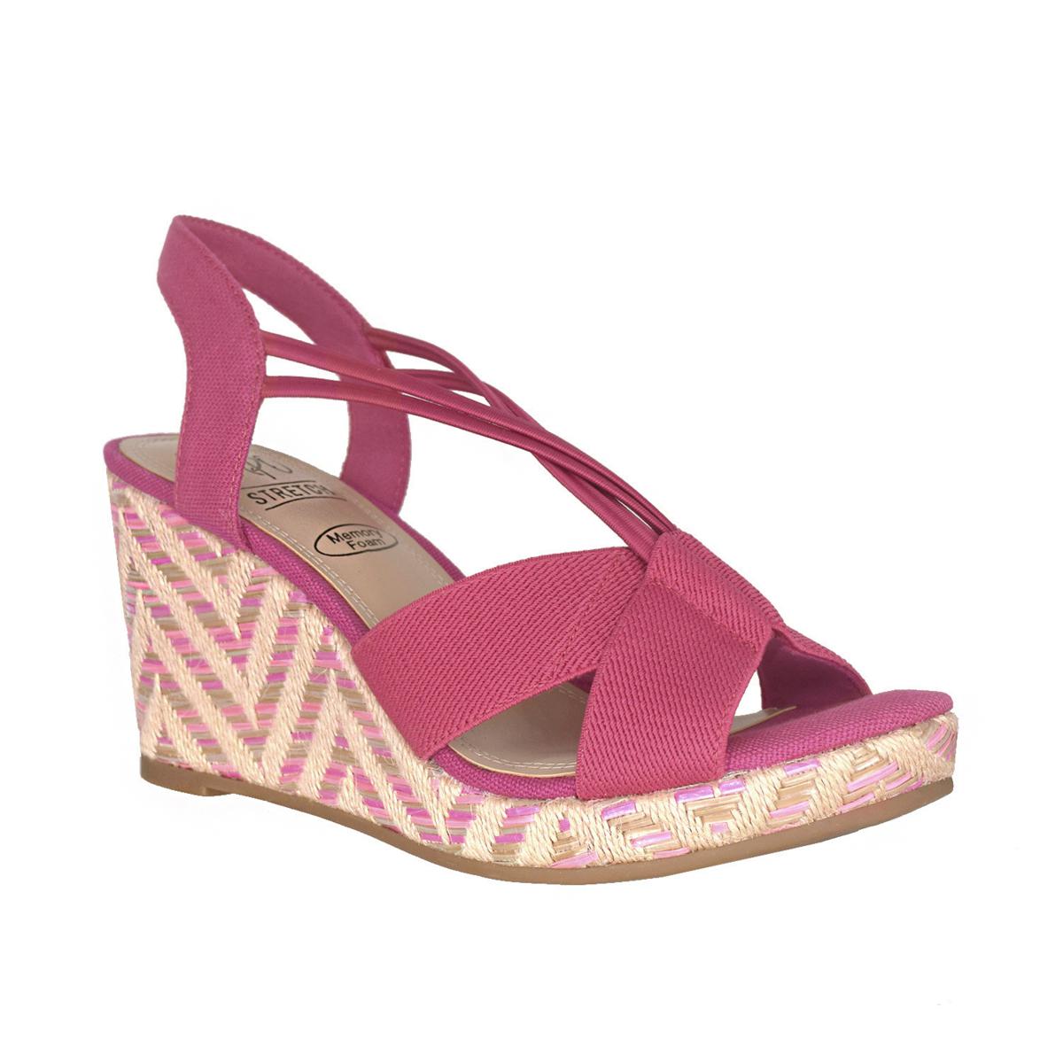 Impo Teshia Stretch Wedge Sandal with Memory Foam 20903851 HSN
