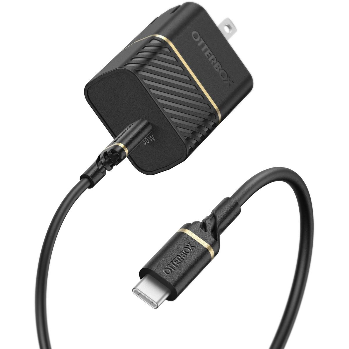 Otterbox 30W Wall Charger with USBC to USBC Cable Black Shimmer