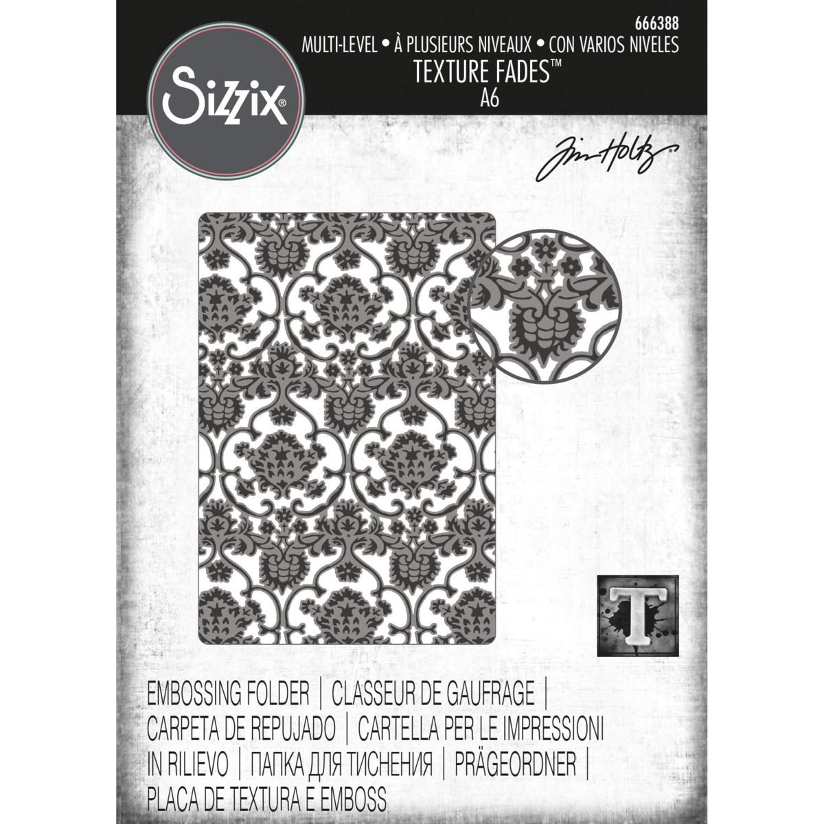 Sizzix Texture Fades Emboss Folder by Tim HoltzMultiLevel Tapestry