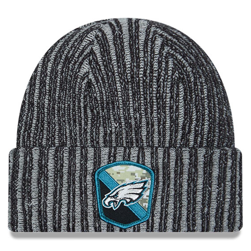 Men's New Era Black Philadelphia Eagles 2023 Salute To Service Cuffed ...