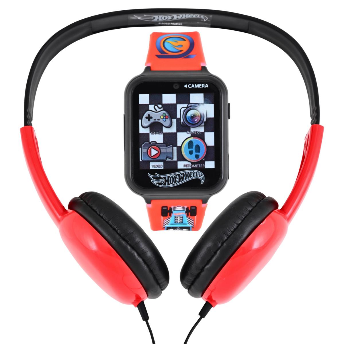 Hot Wheels Unisex Child Smart Watch and Headphone Set Red 22490940