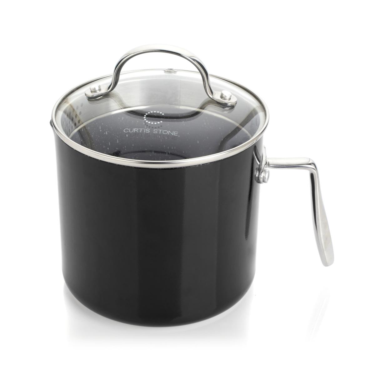 Curtis Stone DuraPan Nonstick 2Quart Jug Sauce Pan with Lid 8057729