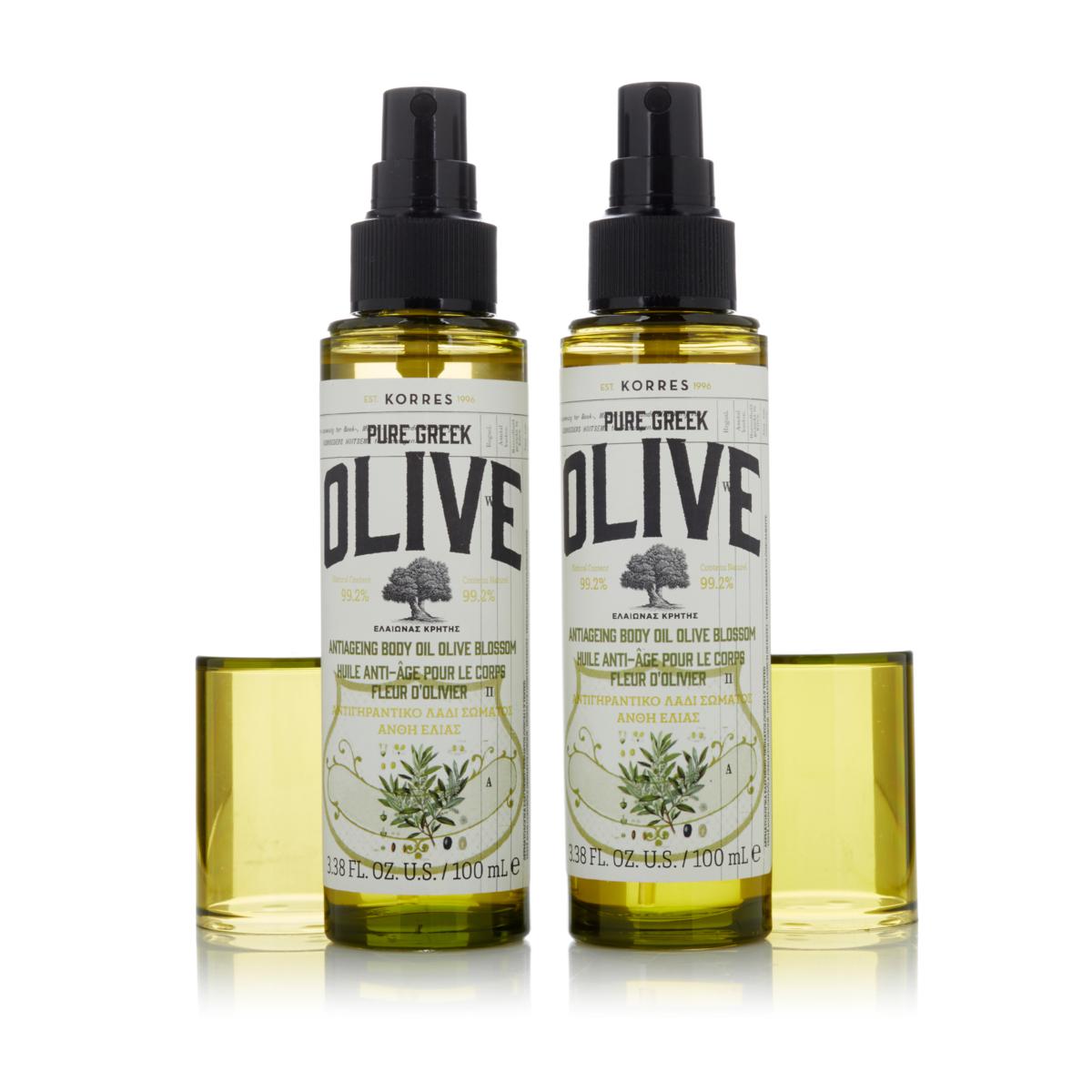 Korres Olive Oil & Blossom Body Oil Duo 8506902 HSN