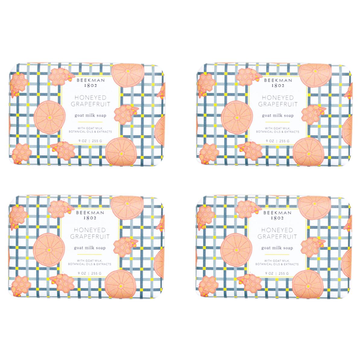 Beekman 1802 Honeyed Grapefruit Bar Soap 4piece Set 8732037 HSN