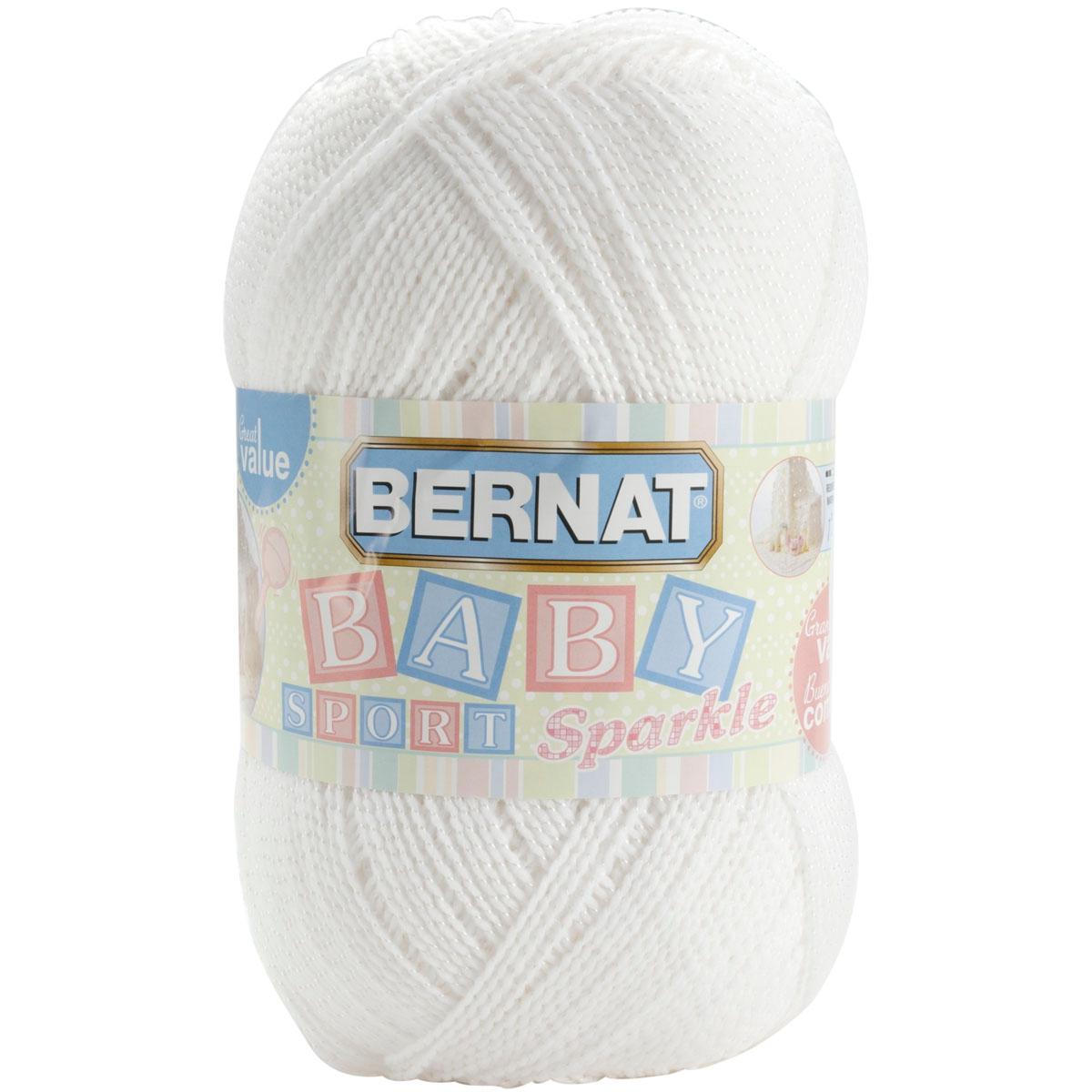 Bernat Baby Sport Big Ball Yarn Sparkle White Sparkle 6531597 HSN