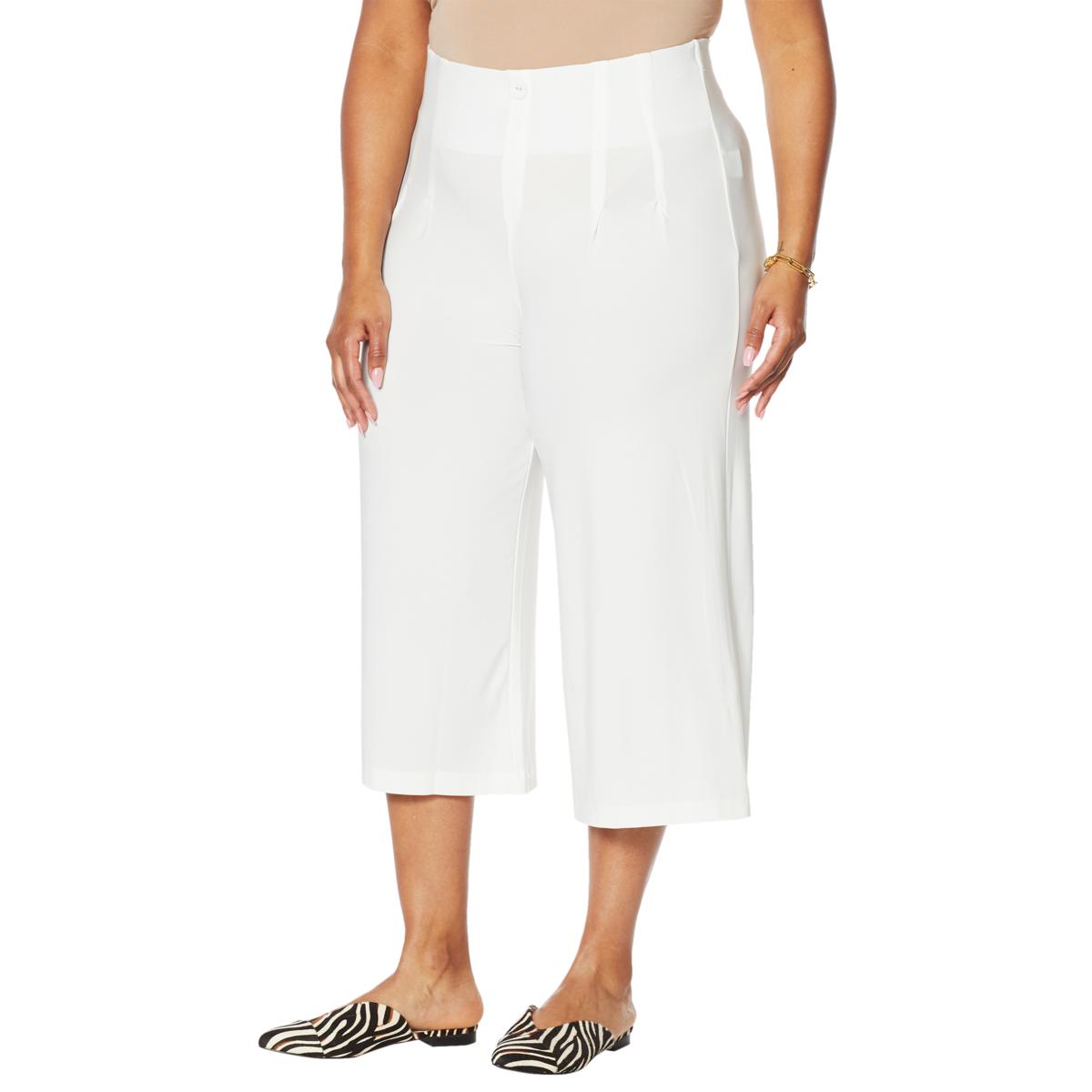 Nina Leonard Tummy Smoothing Culotte Palazzo Pant - 9411252 | HSN