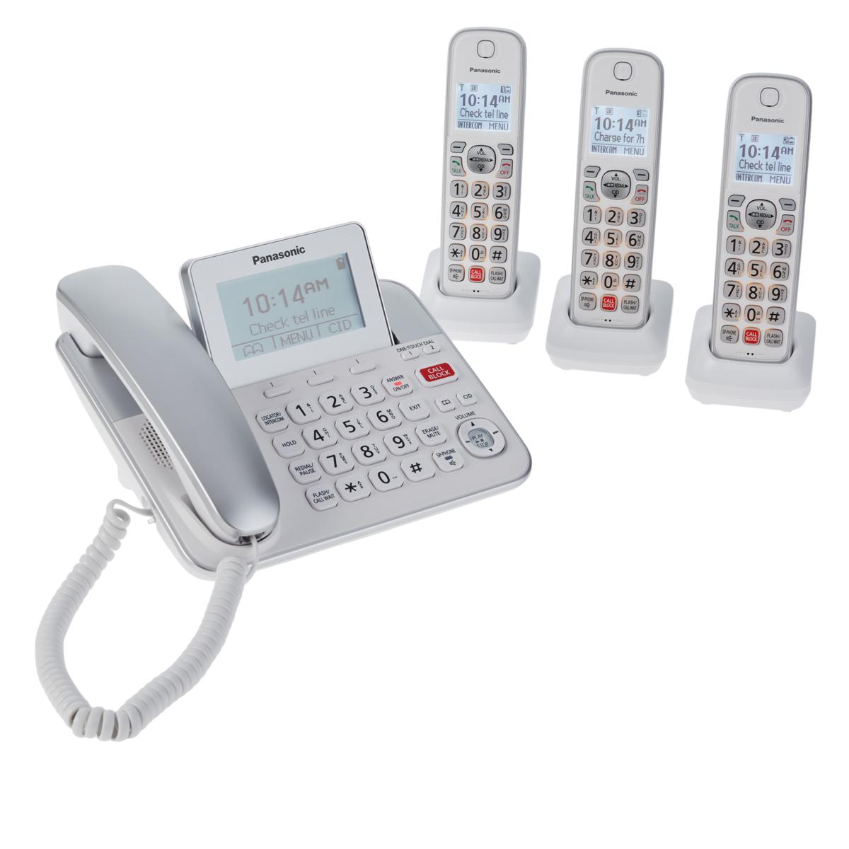 Panasonic Corded and Cordless 4Handset System with Call Block