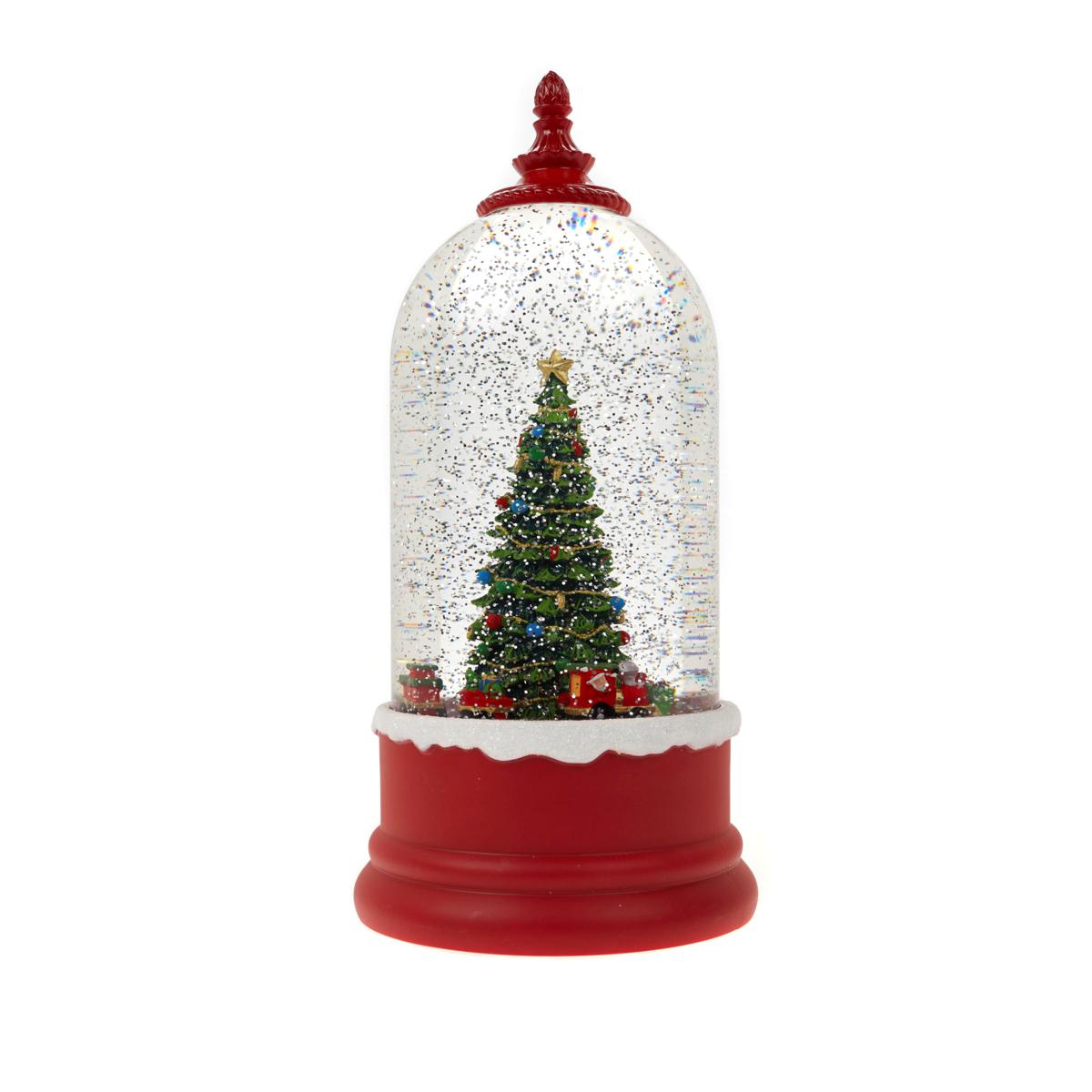 (HSN) Winter Lane Snow Globe with Rotating Figure