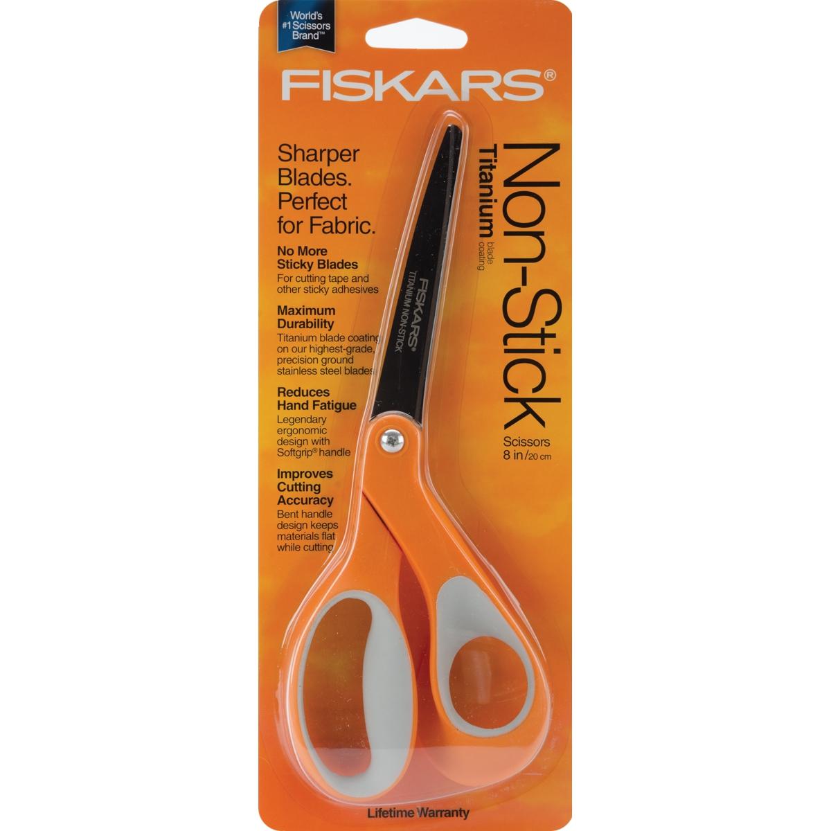 Fiskars Non-Stick Titanium Softgrip Scissors 8 - - 7200292 | HSN