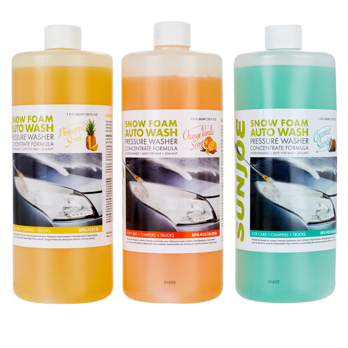 Sun Joe 32 oz. Snow Foam Scented Auto Wash 3pack 9824418 HSN
