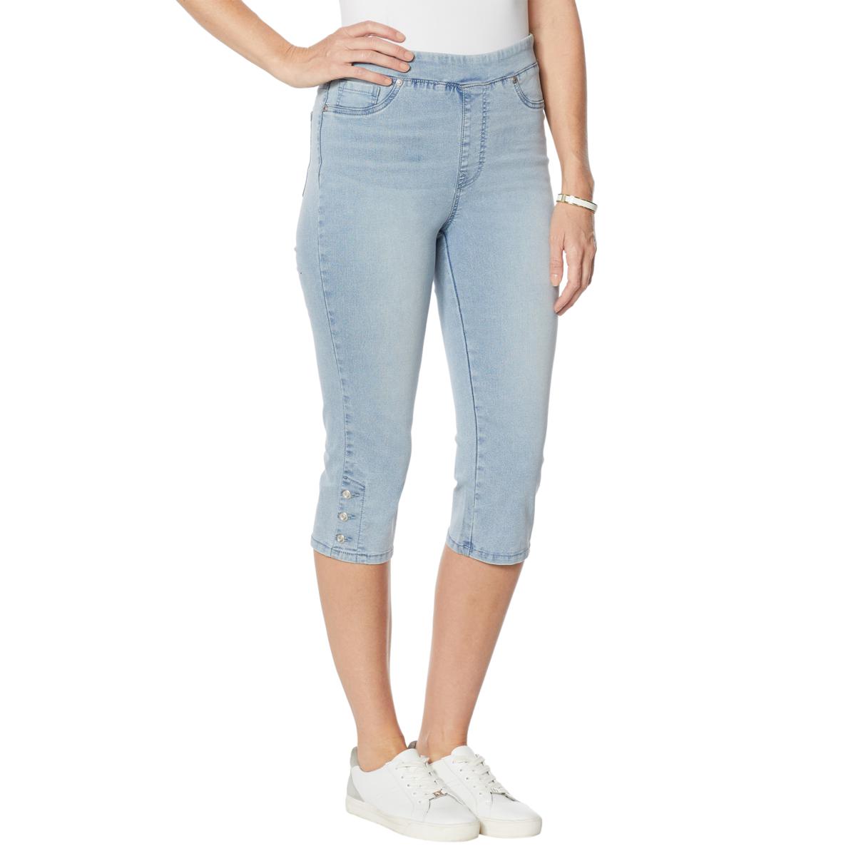 (HSN) DG2 by Diane Gilman FLEXstretch Denim Pull-On Pedal Pusher ...