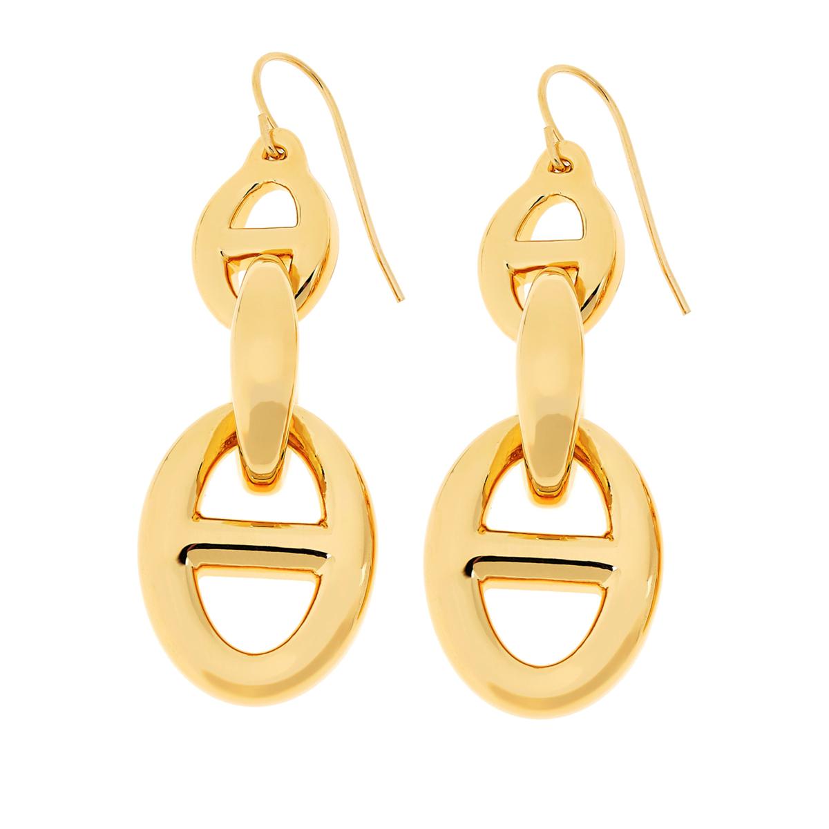Soave Oro 14K Gold Electroform MarinerLink Drop Earrings 20172726 HSN
