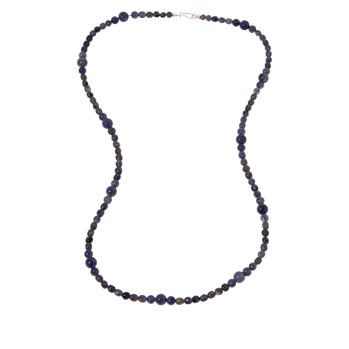 Jay King Sterling Silver Iolite Bead 36" Necklace 20620471 HSN