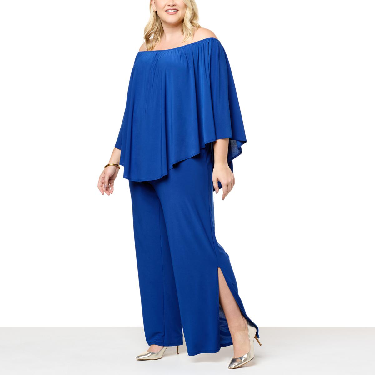 Antthony On/OffShoulder Overlay Jumpsuit 20621054 HSN