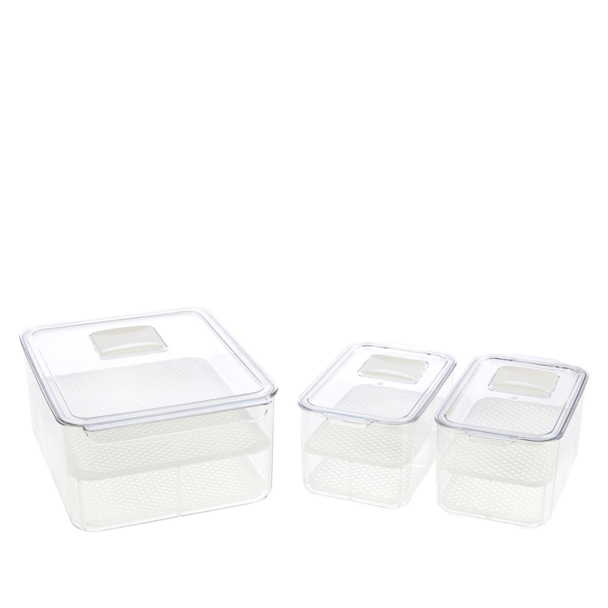 12piece Fridge and Pantry Organizer Bin Set with Lids