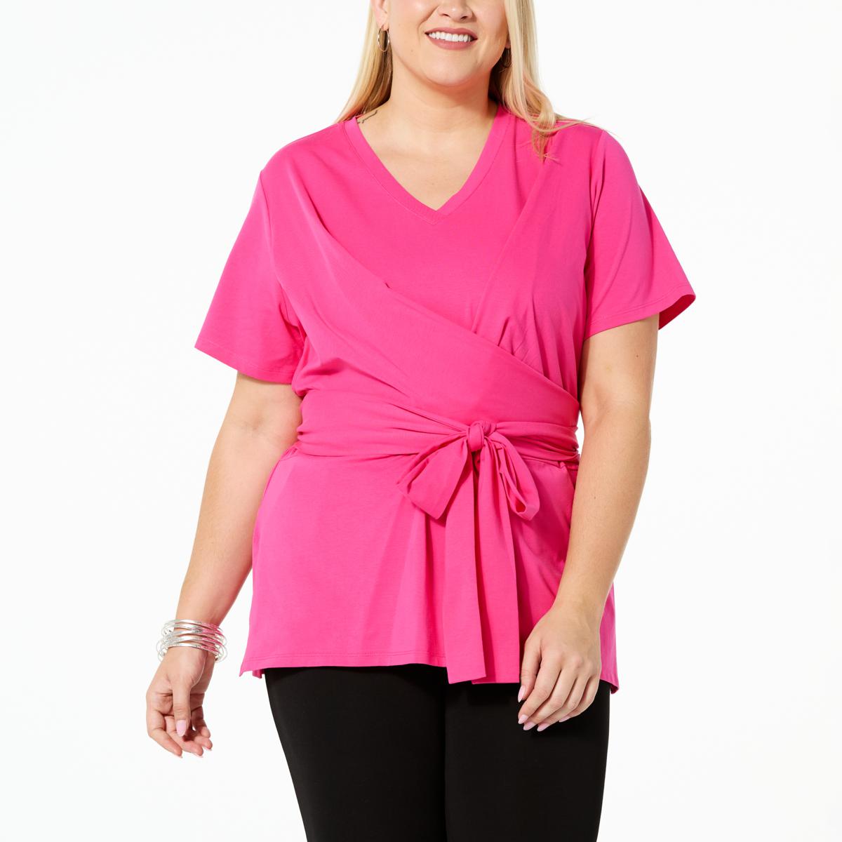 everydayJONES by Madeline Jones Cotton Jersey Wrap Tee 20650324 HSN