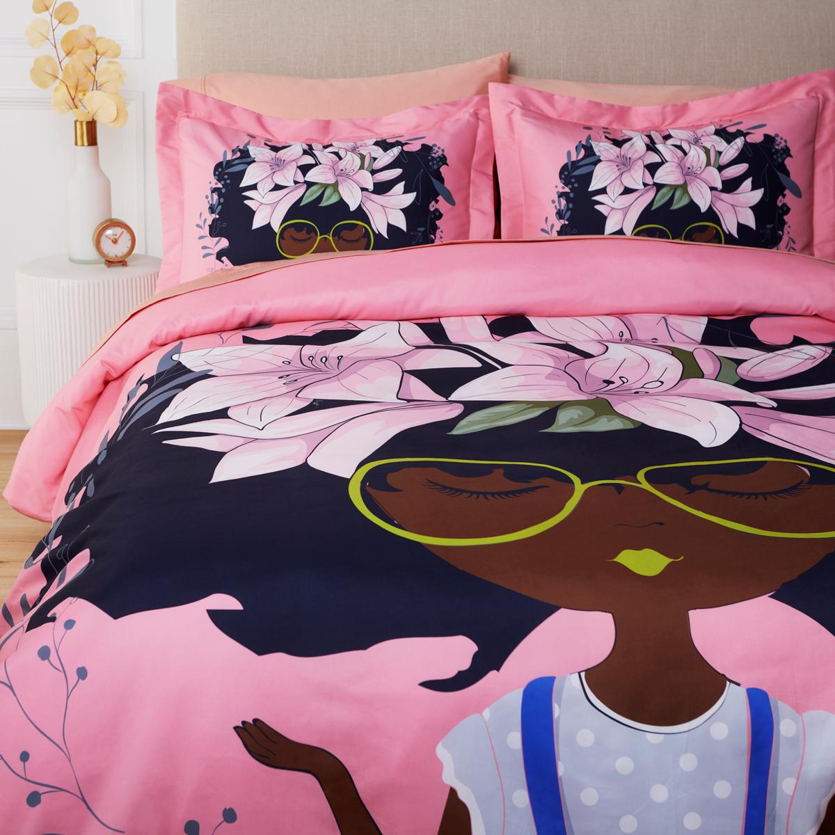 Pardon My Fro 3piece Full/Queen Duvet Cover Set 20668278 HSN