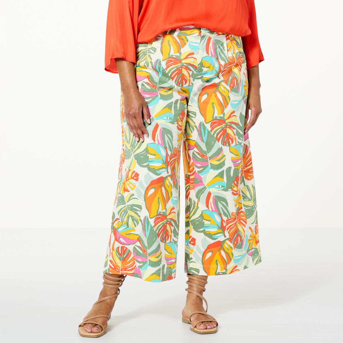 IMAN Global Chic Stretch Twill Crop Pant with Pockets 20723227 HSN