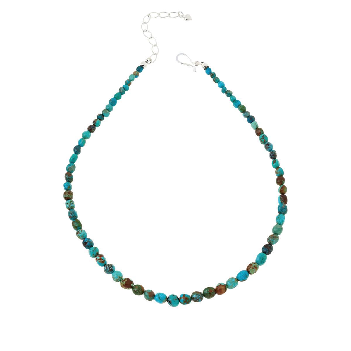 Jay King Sterling Silver Multicolor Sonoran Turquoise Bead Necklace ...