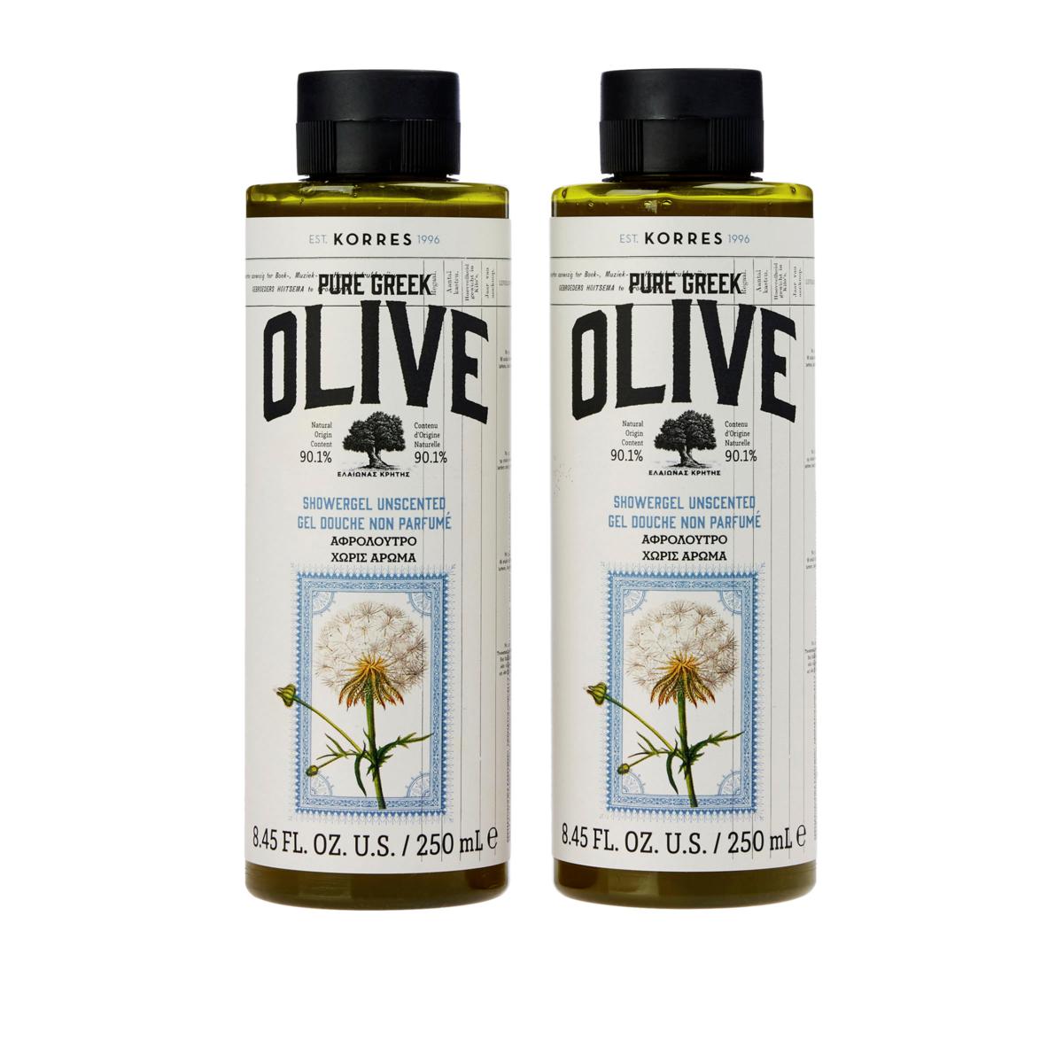 Korres 2pack Olive Unscented Shower Gel 20909975 HSN