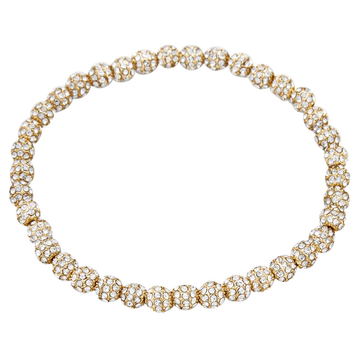 BAUBLEBAR Mary Goldtone Pavé Ball Stretch Bracelet 20924931 HSN