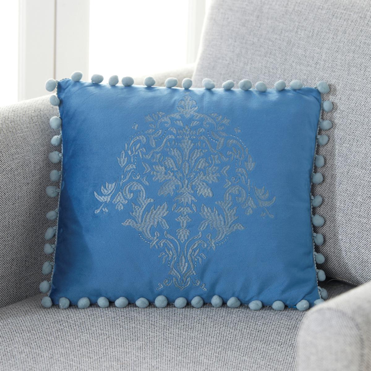 WynneHome 12"x14" Velvet Embroidered Decorative Pillow 20924991 HSN