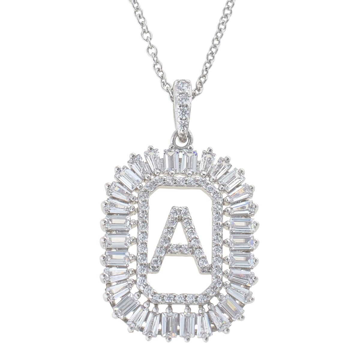 Radiance by Absolute™ Simulated Diamond Initial Pendant with Chain