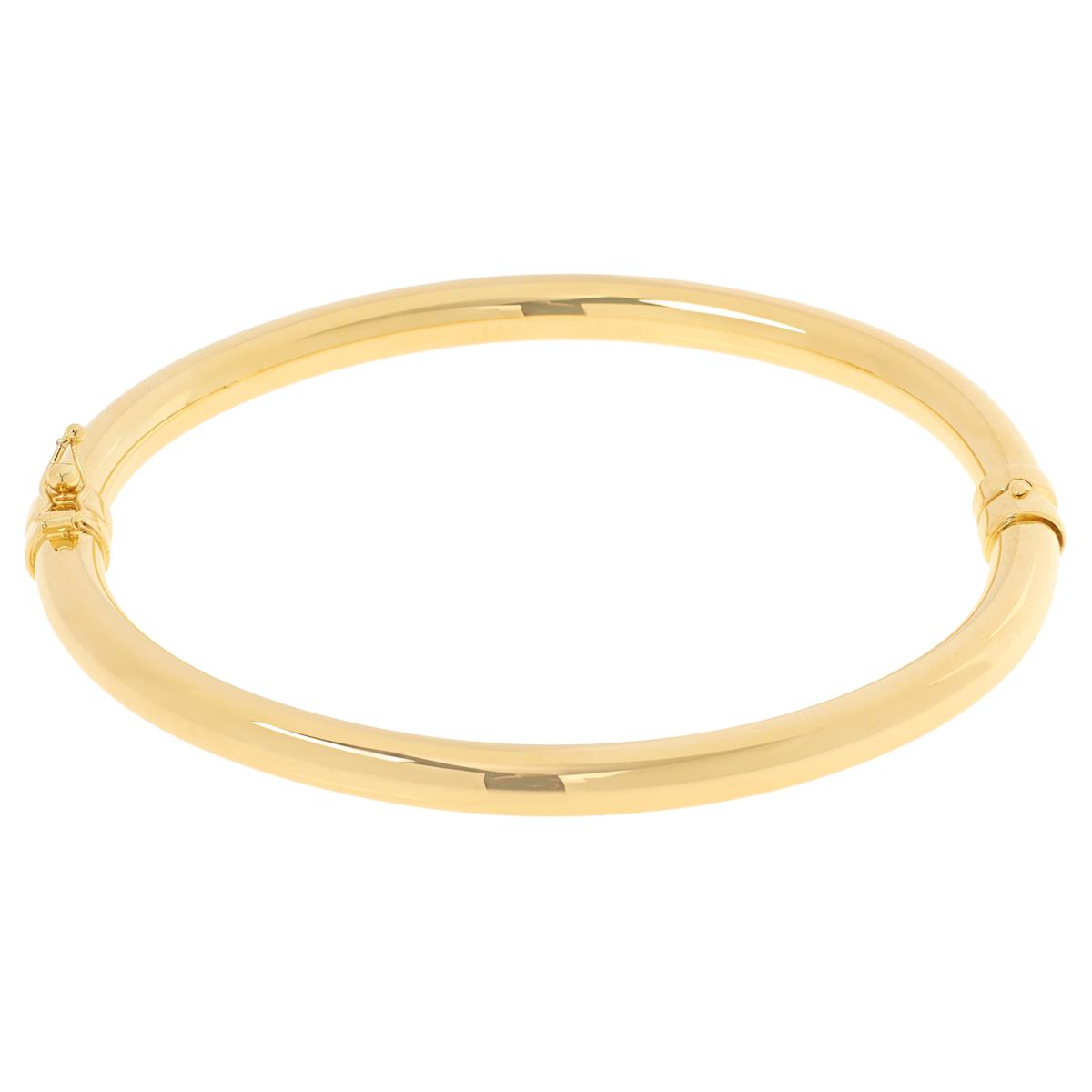 Bellezza Bronze Round Tube Hinged Bangle Bracelet 21073562 HSN