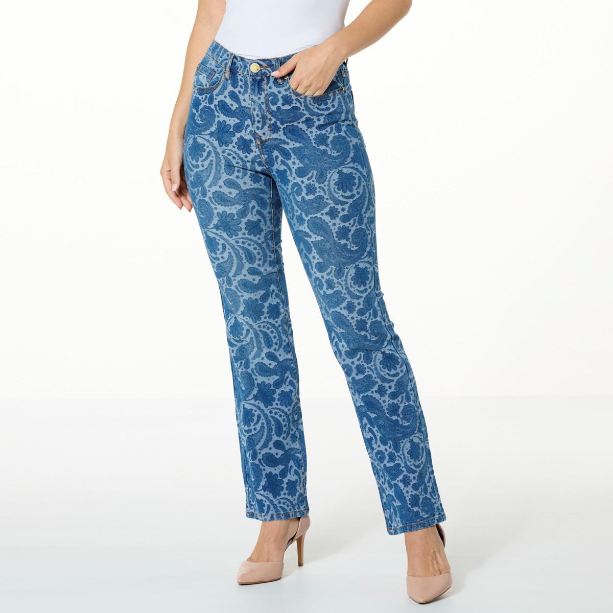 DG2 by Diane Gilman Jacquard Bootcut Jean - 21159713 | HSN