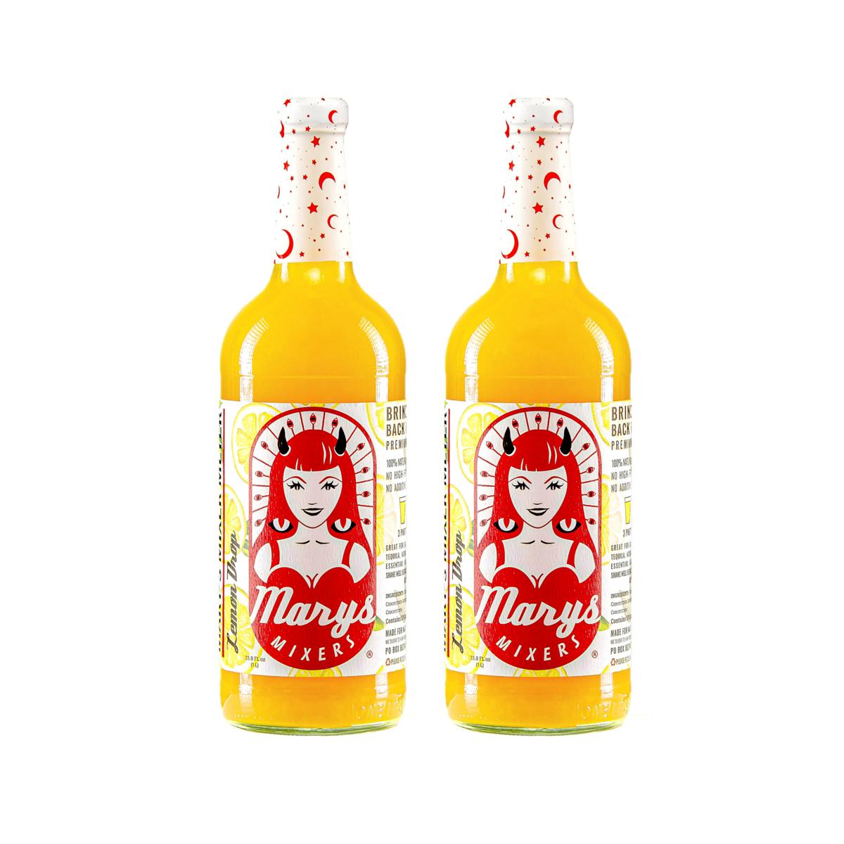 Mary's Mixers 2pack 1Liter Meyer Lemon Drop Sour Cocktail Mixer