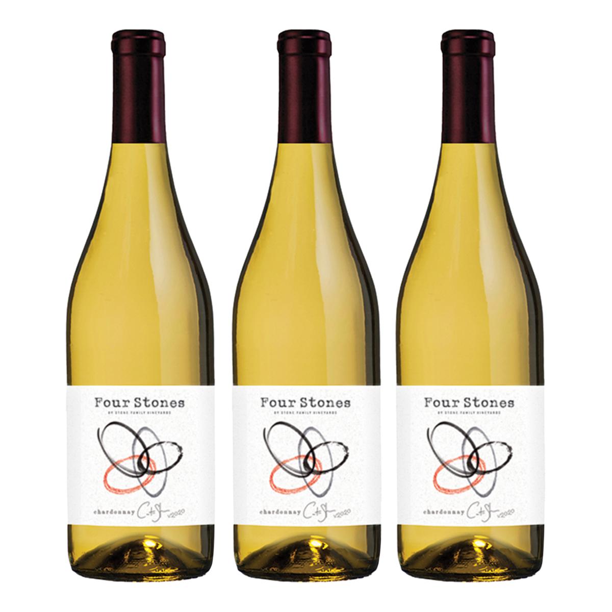 Curtis Stone Four Stones Wine 3Bottle Set Chardonnay 21874328 HSN