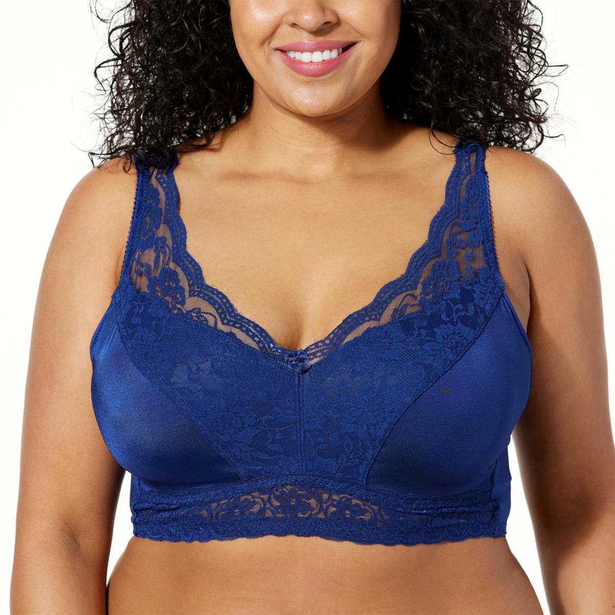 Rasoio Donna Reggiseno Pin-up Rhonda Shear, Confezione Da 3, Senza Ferretto, Con Inserti In Pizzo, Taglie S-3X Reggiseno Pullover Taglie Grandi - Foto 1