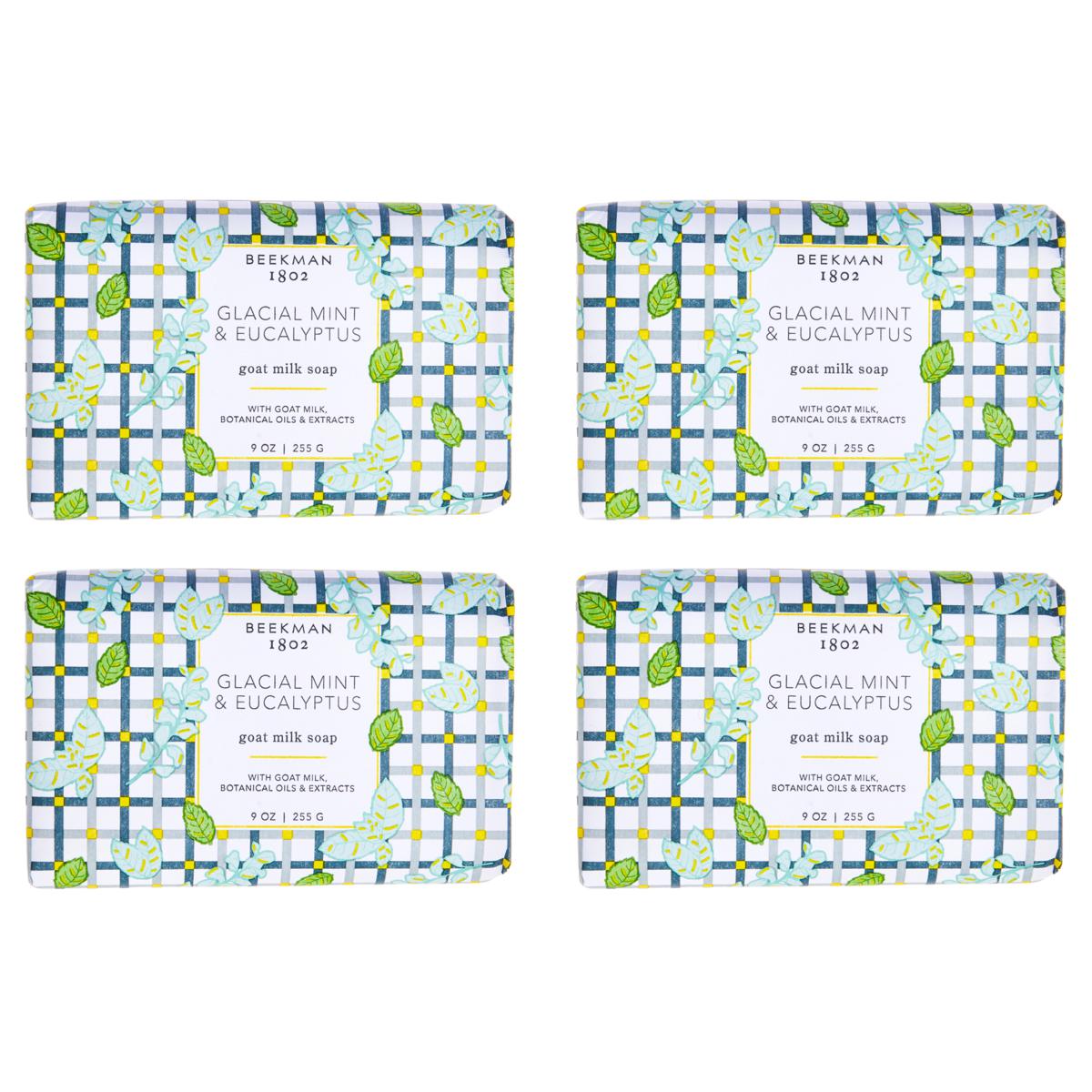 Beekman 1802 Goat Milk Glacial Mint & Eucalyptus Bar Soap 4pack 22065967 HSN