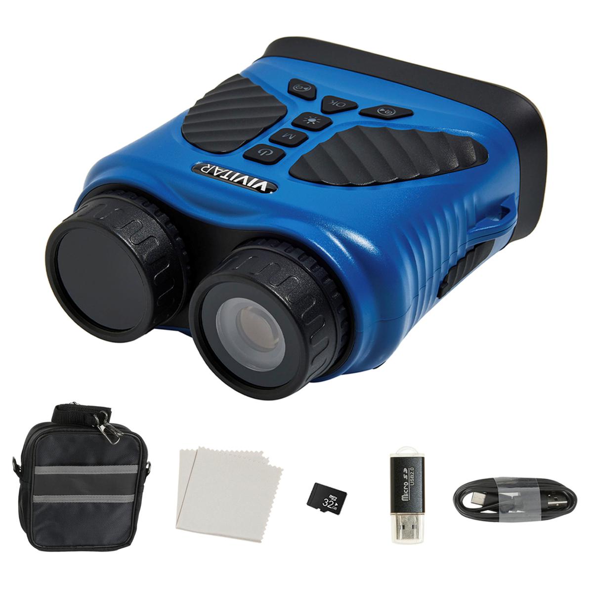 Vivitar UHD 10X Zoom Binocular Camcorder w/Night Vision & Accessories