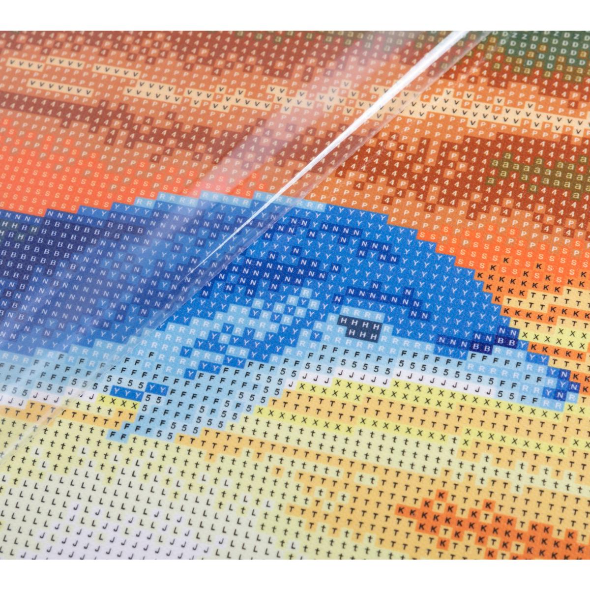 Craft Buddy Dolphin Sunrise Crystal Art Canvas Kit in Wooden Frame