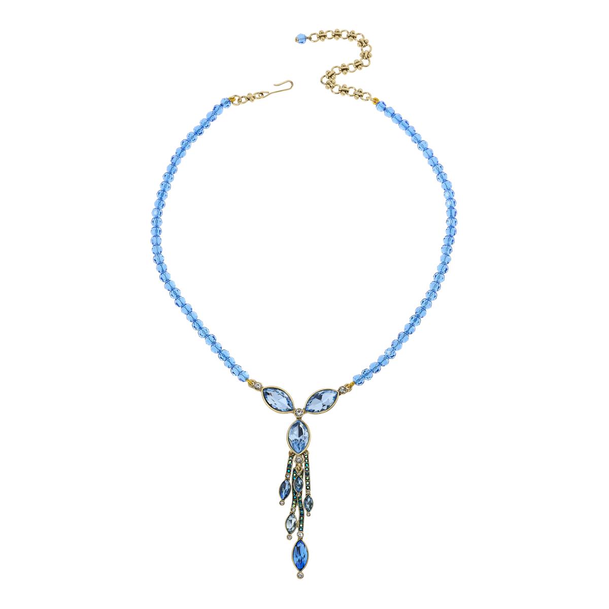 Heidi Daus Falling Waters Crystal and Glass Bead Necklace 22389560 HSN
