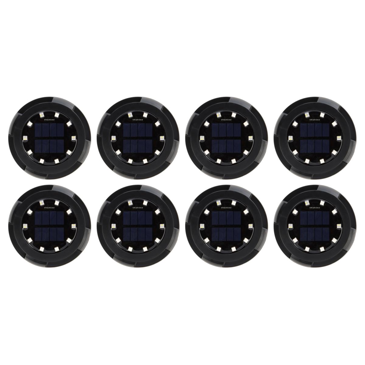 Bell+Howell 8-pack 14-LED Solar Color-Changing Disk Lights - 22407762 | HSN