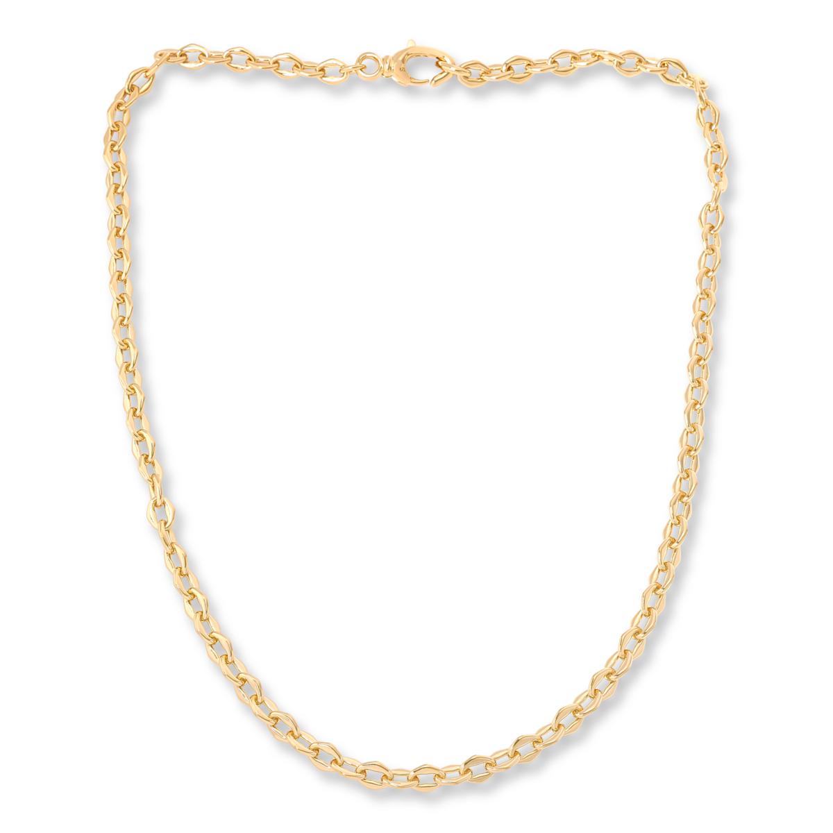 Soave Oro 14K Gold Electroform Oval Link Chain 22" Necklace 23143574