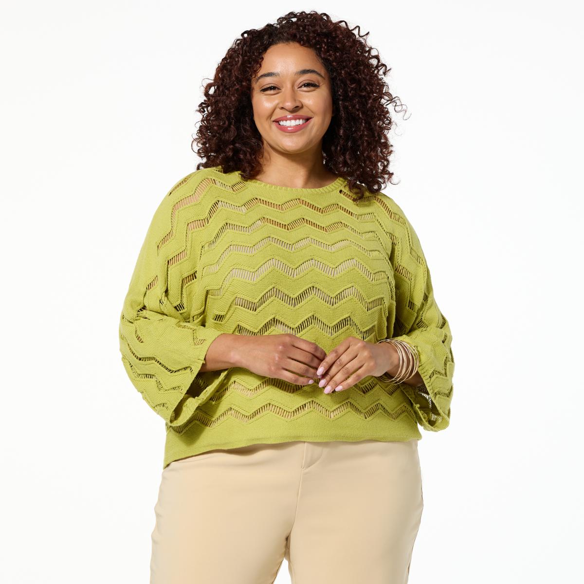 Wynera | Women’s High-Stretch Chevron Wool Sweater main image 0