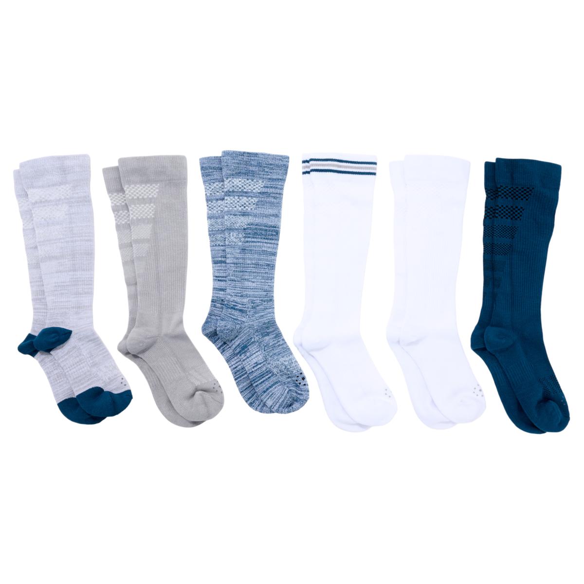 Copper Life 6-pack Bamboo Compression Over-the-Calf Socks | HSN
