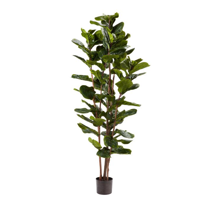 Pure Garden Artificial Fiddle Leaf Fig Tree 72"H Faux Plant 9097894 HSN