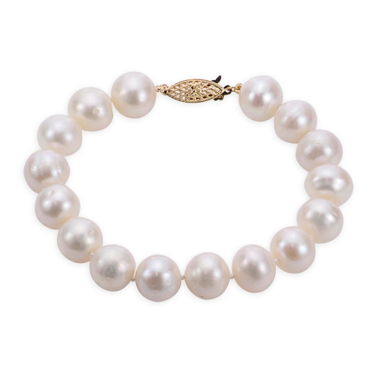 Imperial Pearls 14K 1011mm Cultured Freshwater Pearl 71/2" Bracelet 9122068 HSN