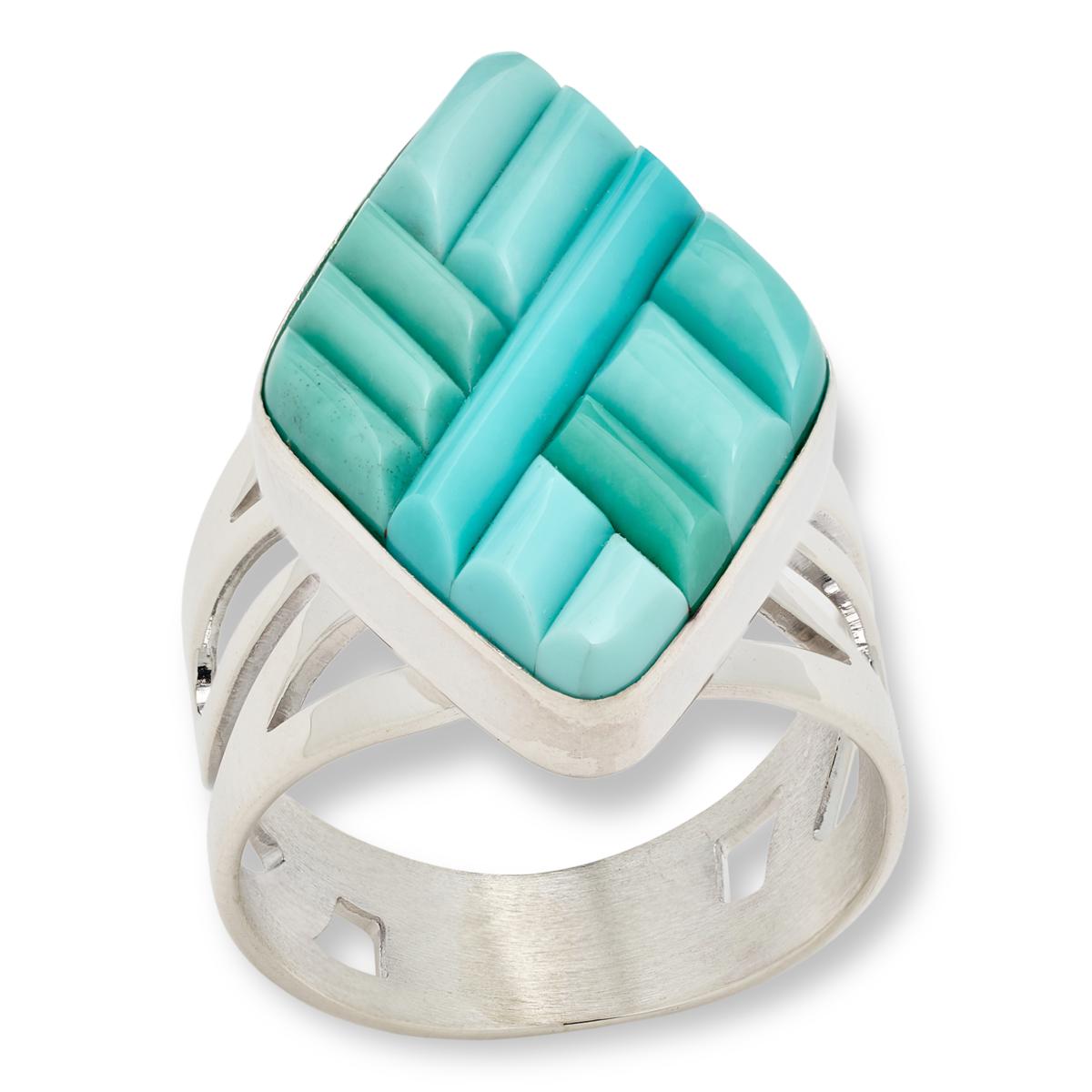 Jay King Sterling Silver Campitos Turquoise Inlay Doublet Ring | HSN