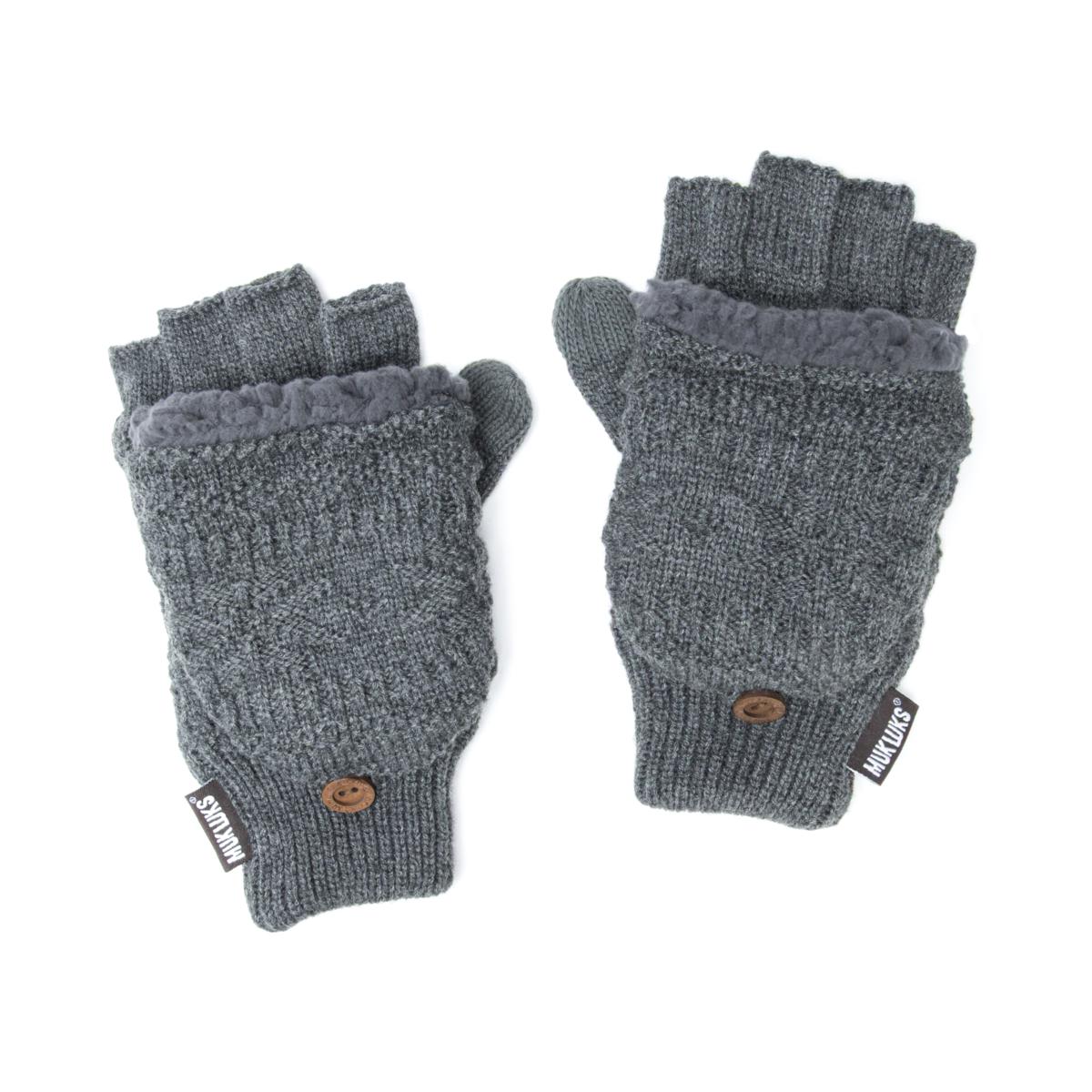 MUK LUKS Men's Faux Fur Flip Mittens - 9271448 | HSN