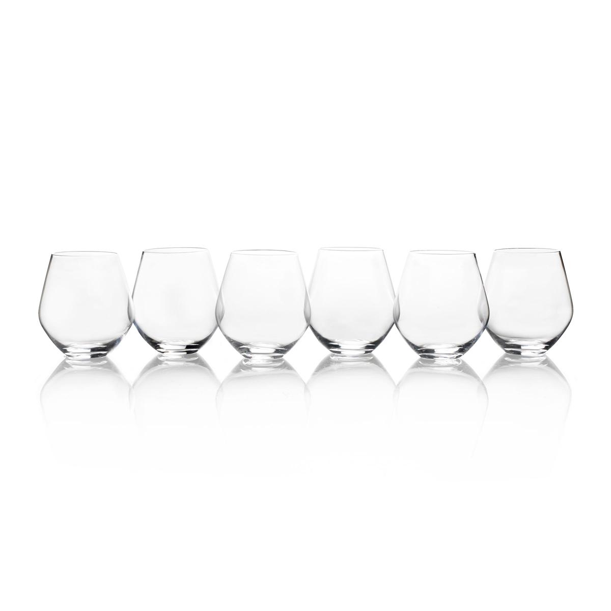 Mikasa Gianna AllPurpose Stemless Wine Glass Set of 6 9303155 HSN