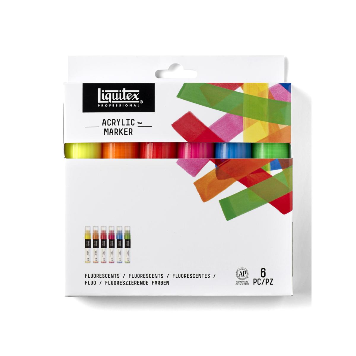 Liquitex Professional Paint Marker Fluorescent Wide Set Of 6 - 9587603 ...