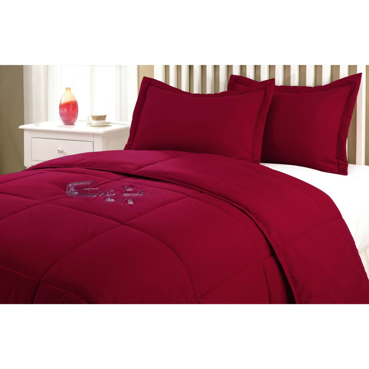 Lotus Home Bacteria Reducing Water/Stain Resistant Comforter Set King