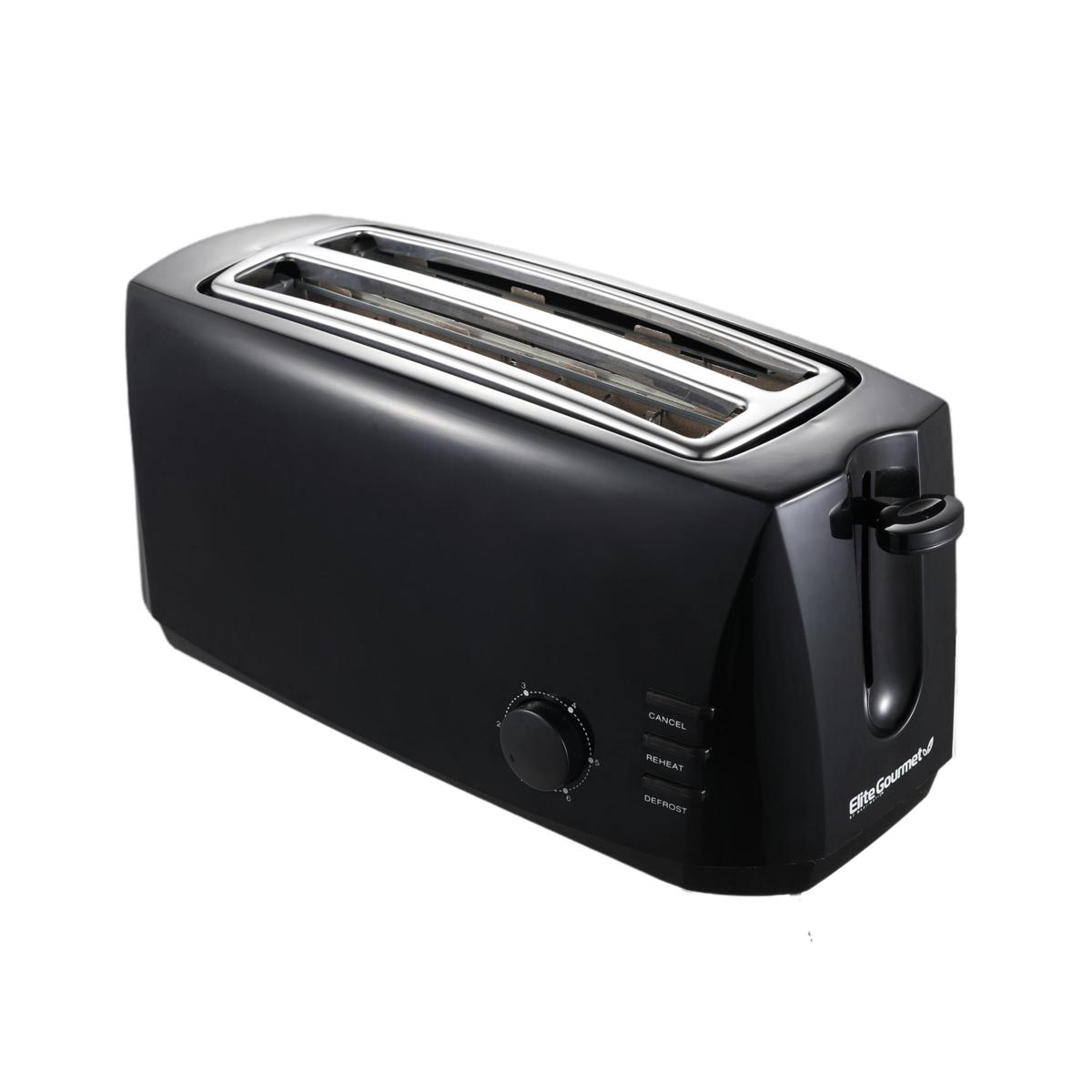 Maxi-Matic Elite Gourmet 4-Slice Long Slot Cool-Touch Toaster - Black | HSN