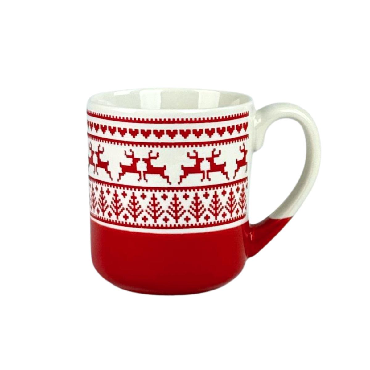10 Strawberry Street Embossed Reindeer Mug 4-Pack | HSN